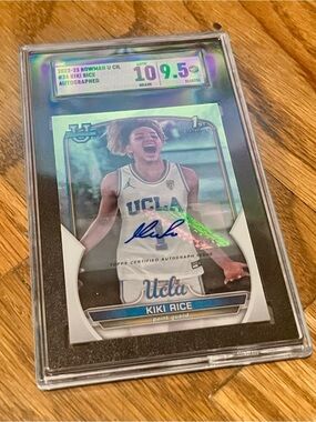 Kiki Rice 2022-23 Bowman University Chrome U #24  Bowman UCLA autograph 10/9.5